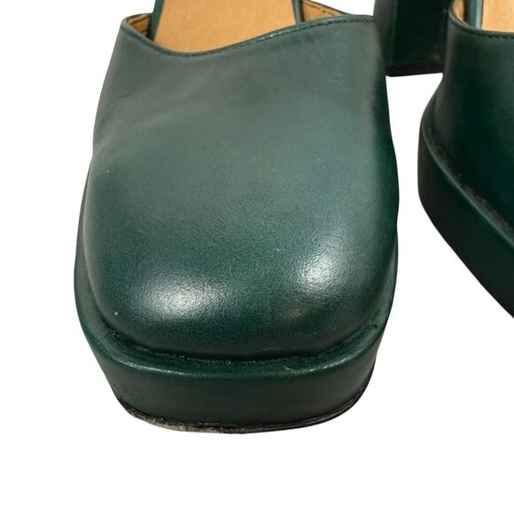 Zilian Shoes Womens EU 40 US 9-9.5 GReen Heeled Mary Jane Academia Preppy - Picture 8 of 13